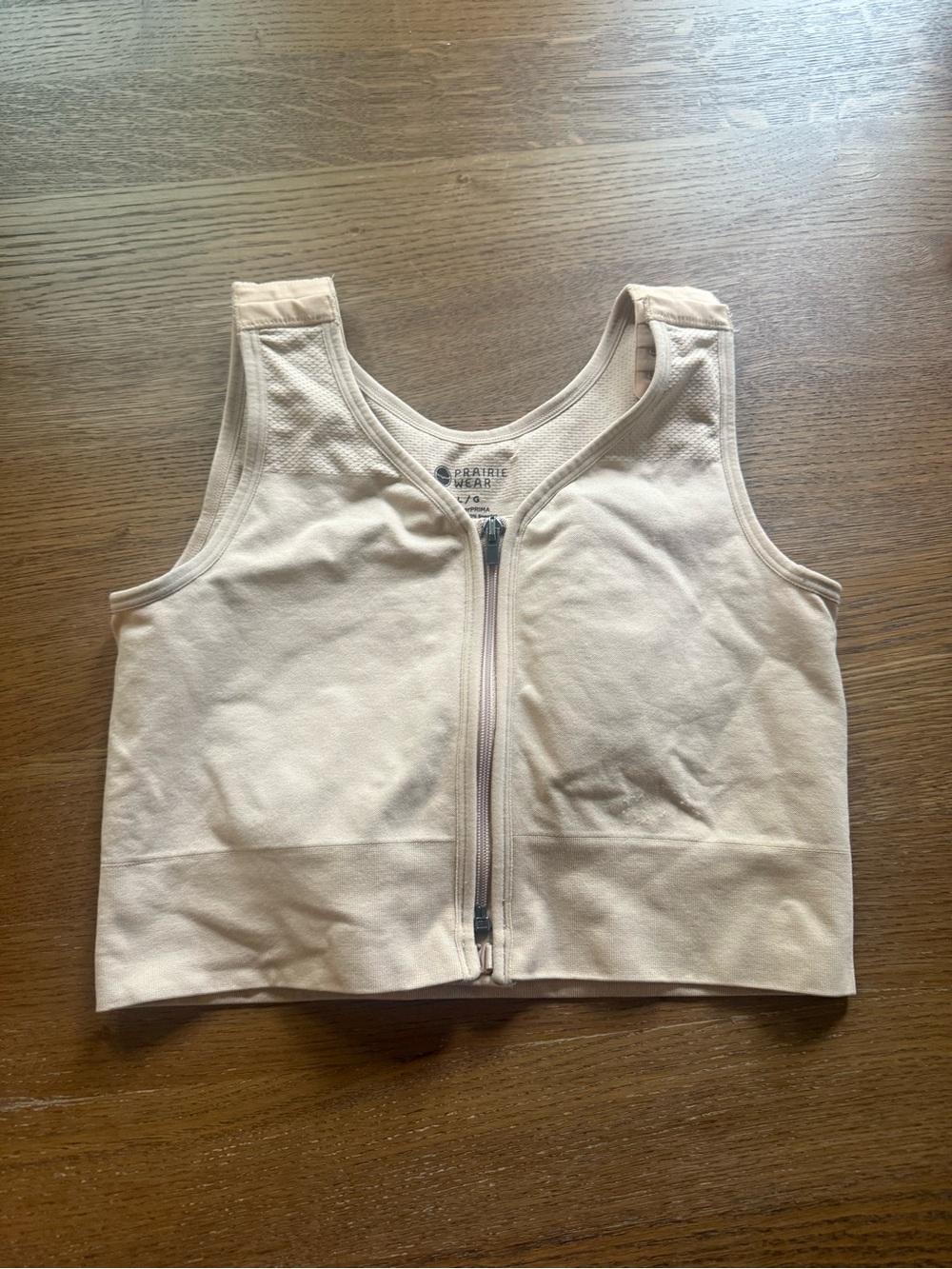 Prairie Wear Hugger Prima Post Surgical Recovery Bra Nude Beige Large - Picture 3 of 11